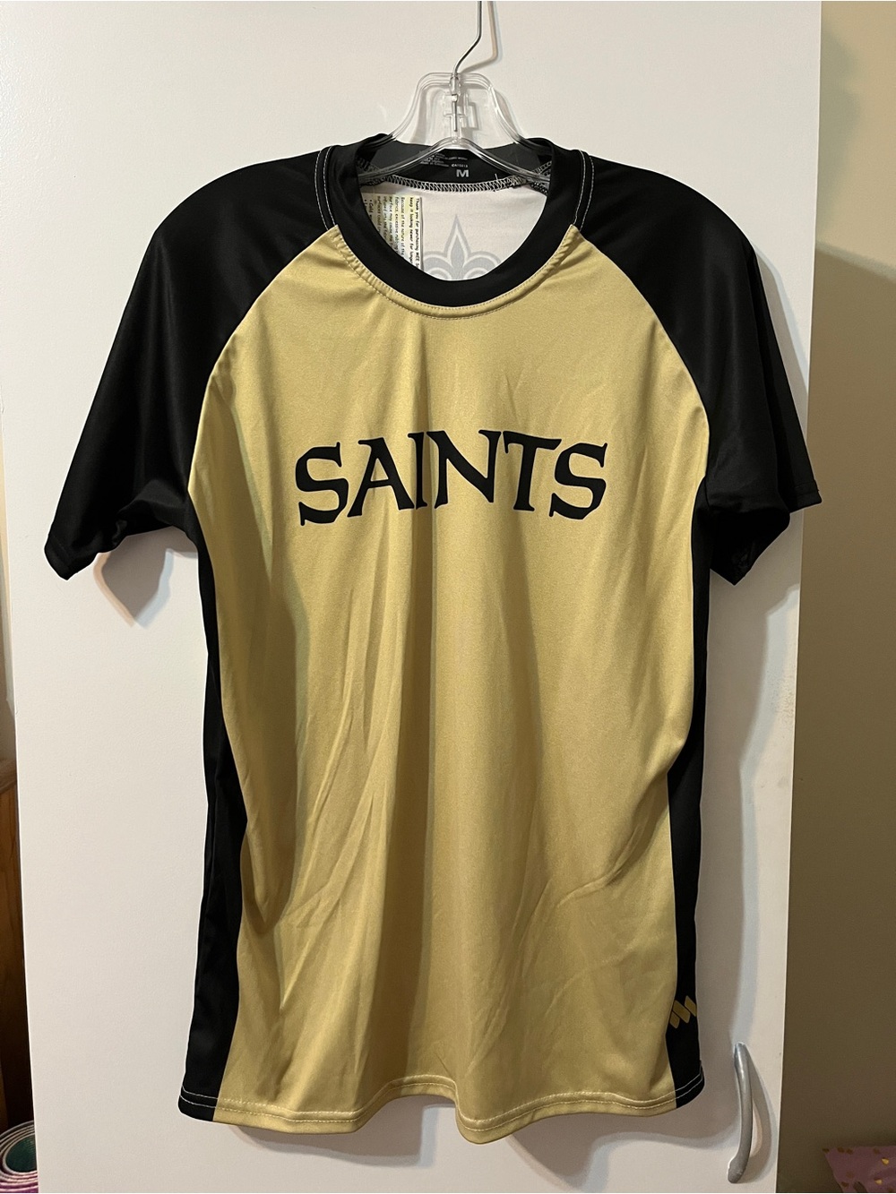 NFL Saints Gold and Black Short Sleeve Jersey